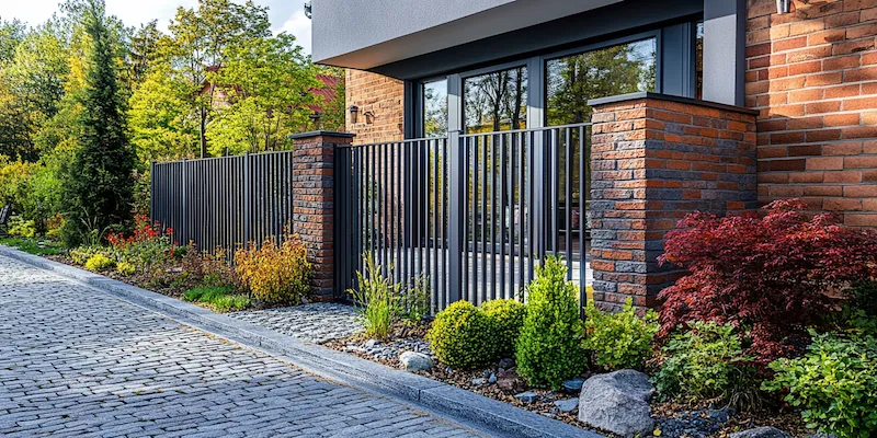 Moderne Gartengestaltung mit Zäunen aus Polen